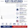 Printable Name Tent Cards - Large 3-1/2" x 11" - Blank Folding Paper for Place Cards/Table Cards - White 80lb Cover - 100 Pack view 3