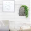 AuldHome Design Wall Hanging Pocket Basket; Woven Wicker Rustic Farmhouse Gray Washed Long Basket; 17 x 9 x 5 Inches view 2