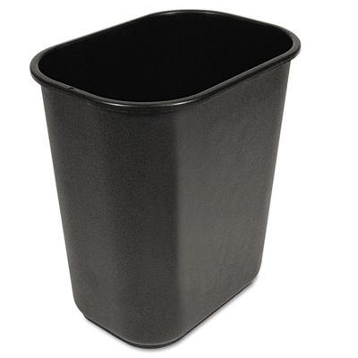 Boardwalk Soft-Sided Wastebasket, 28 QT, Black