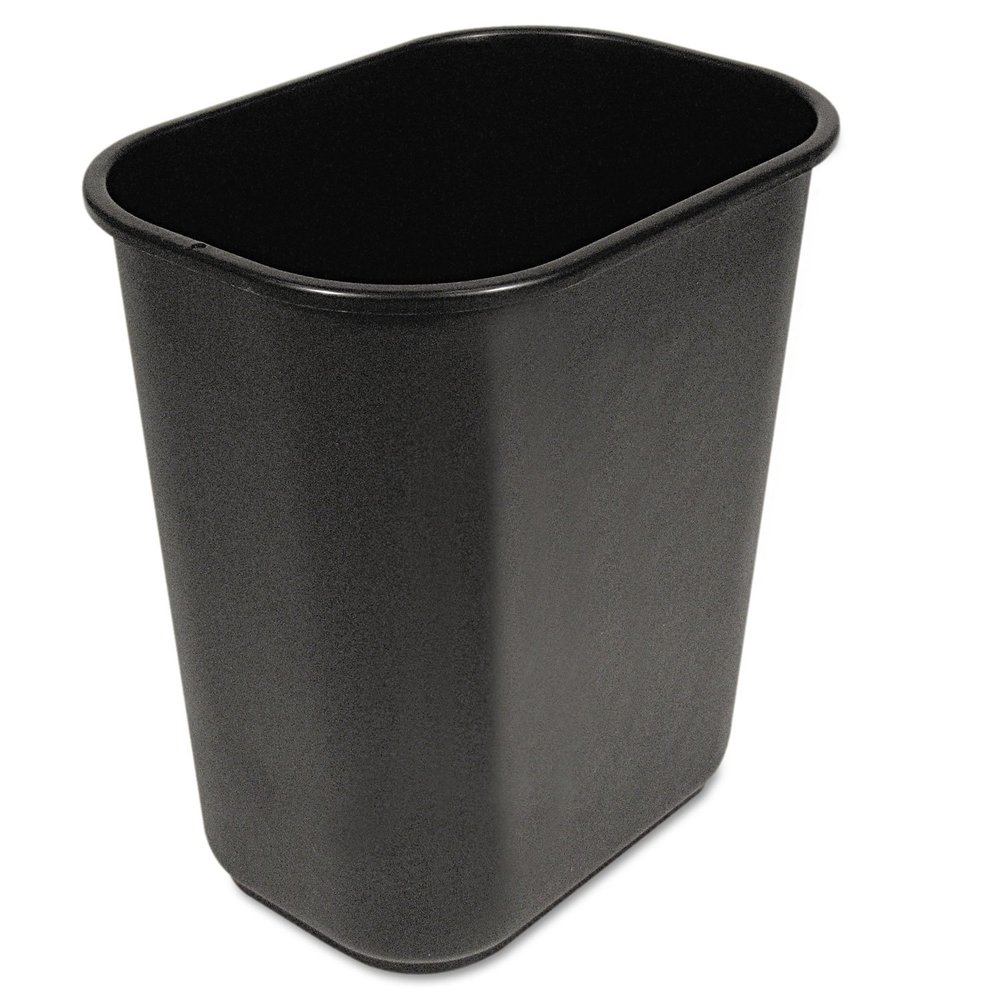 Boardwalk Soft-Sided Wastebasket, 28 QT, Black