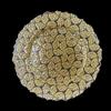 BlueJay Avenue Clear Glass Charger Plate, Set of 4, Gold, Electroplated view 1