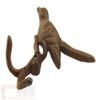 Bird Cast Iron Double Hook Hanger Antique Style Rustic Brown Keys Coat Towel Cap view 2