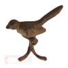 Bird Cast Iron Double Hook Hanger Antique Style Rustic Brown Keys Coat Towel Cap view 3