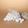 Gerson 48 Pack White Plush Indoor Snowballs Holiday Christmas Decoration - 3 Sizes view 1
