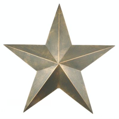 22" Tin Metal Texas Barn Star Western Rustic Wall Decor Plaque Brushed Copper