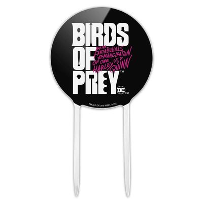 Acrylic Birds of Prey Movie Logo Cake Topper Party Decoration for Wedding Anniversary Birthday Graduation