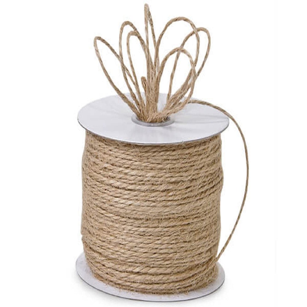 Natural Brown Burlap Twine - 1/16in. X 100 Yards Per Spool - 3 Spools