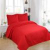 All American Collection 3pc Modern Contemporary Soft Comfy Bedroom Bedspread Quilt Set (Red, King/Cal King) view 1