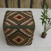 Trade Star 70% Jute 30% Wool Kilim Pouf Cover Ottoman Authentic Handmade Vintage Footstool Pouffe Cover Indian Designer Rustic Highly Durable Pouf Case Floor Case for Living Room (Pattern 5) view 3