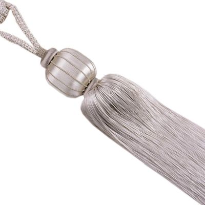 1 Pair Simple Curtain Rope Tiebacks Creative Tassels Curtain Tiebacks Curtain Tassel Holdbacks Buckle Curtain Tassel Rope (Beige Gray)