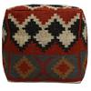 Trade Star 70% Jute 30% Wool Kilim Pouf Case Jute Wool Ethnic Pouffe Cover Authentic Decorative Footstool Cover Rustic Floor Decor Seating Pouf for Dining Room (Pattern 7) view 3