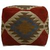 Trade Star Handwoven Case Kilim Pouf Cover Decorative Seating Pouffe case Handmade Jute Wool Ottoman Pouffe Cover Authentic Footstool Indian Home Decor Pouf Cover for Living Room (Pattern 2) view 1
