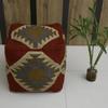 Trade Star Handwoven Case Kilim Pouf Cover Decorative Seating Pouffe case Handmade Jute Wool Ottoman Pouffe Cover Authentic Footstool Indian Home Decor Pouf Cover for Living Room (Pattern 2) view 2