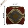 Trade Star Handwoven Case Kilim Pouf Cover Decorative Seating Pouffe case Handmade Jute Wool Ottoman Pouffe Cover Authentic Footstool Indian Home Decor Pouf Cover for Living Room (Pattern 2) view 3