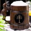 Tree of Gondor Beer Mug, Lord Rings Personalized Stein, Wooden Tankard view 2
