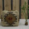 Trade Star 70% Jute 30% Wool Kilim Pouffe Cover Home Decor Kilim Pouf Cover Handmade Jute Wool Ottoman Authentic Handwoven Footstool Case for Living Room Decorative Seating Pouffe Case (Pattern 3) view 1