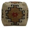 Trade Star 70% Jute 30% Wool Kilim Pouffe Cover Home Decor Kilim Pouf Cover Handmade Jute Wool Ottoman Authentic Handwoven Footstool Case for Living Room Decorative Seating Pouffe Case (Pattern 3) view 3