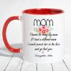 Mother Daughter Gift From Daughter Allie - Thanks For Being My Mom, If I Had A Different Mom I Would Punch Her In The Face And Go Find You - Accent Mug 11 OZ (Red) view 1