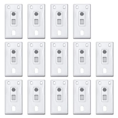 KXLife Ceiling Mount Brackets for Flexible Curtain Track, Bendable Curtain Track Ceiling Mounting Hardware (14 PCS) White