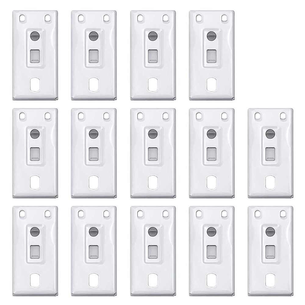 KXLife Ceiling Mount Brackets for Flexible Curtain Track, Bendable Curtain Track Ceiling Mounting Hardware (14 PCS) White