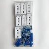 KXLife Ceiling Mount Brackets for Flexible Curtain Track, Bendable Curtain Track Ceiling Mounting Hardware (14 PCS) White view 4