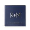 Personalized Wedding Guest Book Navy Gold Custom with Names Monogram Photo Album Signature Alternative Guestbook - Hardcover (12x12 inches) view 1
