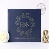 Customized Navy Wedding Guest Book with Gold Foil, Personalized Polaroid Photo Album Alternative Guestbook - Hardcover (10x8 inches) view 1