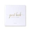 Personalized Wedding Guest Book Alternative Custom Guest Book Photo Album for Couple, White with Gold Foil - Hardcover (10x8 inches) view 1