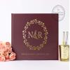 Custom Wedding Guest Book Gold Foil, Personalized Unique Polaroid Photo Album Alternative Guestbook Burgundy Gold Foil - Hardcover (10x8 inches) view 1