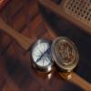 HomeRoots Multiple Colors Wood Brass Makers to The Queen Compass with Leather Case view 2