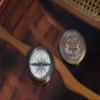 HomeRoots Multiple Colors Wood Brass Makers to The Queen Compass with Leather Case view 3