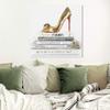 The Oliver Gal Artist Co. Fashion and Glam Wall Art Canvas Prints Red Sole' Shoes Home Dcor, 30" x 30", Gold, White view 3