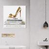 The Oliver Gal Artist Co. Fashion and Glam Wall Art Canvas Prints Red Sole' Shoes Home Dcor, 30" x 30", Gold, White view 4