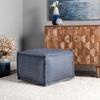 nuLOOM Amalfi Aztec Print Indoor/Outdoor Ottoman Pouf view 1