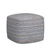 nuLOOM Granada Knitted Casual Denim and Jute Ottoman Pouf view 4