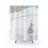 Block Island & Block Island Sound Nautical Chart Shower Curtains, 71" x 74" view 1