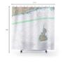 Block Island & Block Island Sound Nautical Chart Shower Curtains, 71" x 74" view 3