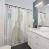 Block Island & Great Salt Pond Nautical Chart Shower Curtains, 71" x 74" view 2