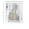 Block Island & Great Salt Pond Nautical Chart Shower Curtains, 71" x 74" view 3