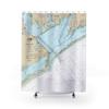 Matagorda Bay Nautical Chart Shower Curtains, 71" x 74" view 1