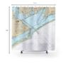 Matagorda Bay Nautical Chart Shower Curtains, 71" x 74" view 3