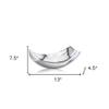 HomeRoots Decor 7.5-inch x 13-inch x 4.5-inch Silver/Buffed Small Scoop - Bowl view 4