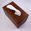 Custom Handmade Tissue Box Cover Holder Solid Texas Black Walnut Box Jointed Sides Deep Rectangle Style view 1