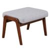 Alpine Furniture Zephyr Slate Chair, Medium Brown Frame, Light Grey Cushion view 1