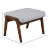Alpine Furniture Zephyr Slate Chair, Medium Brown Frame, Light Grey Cushion view 3