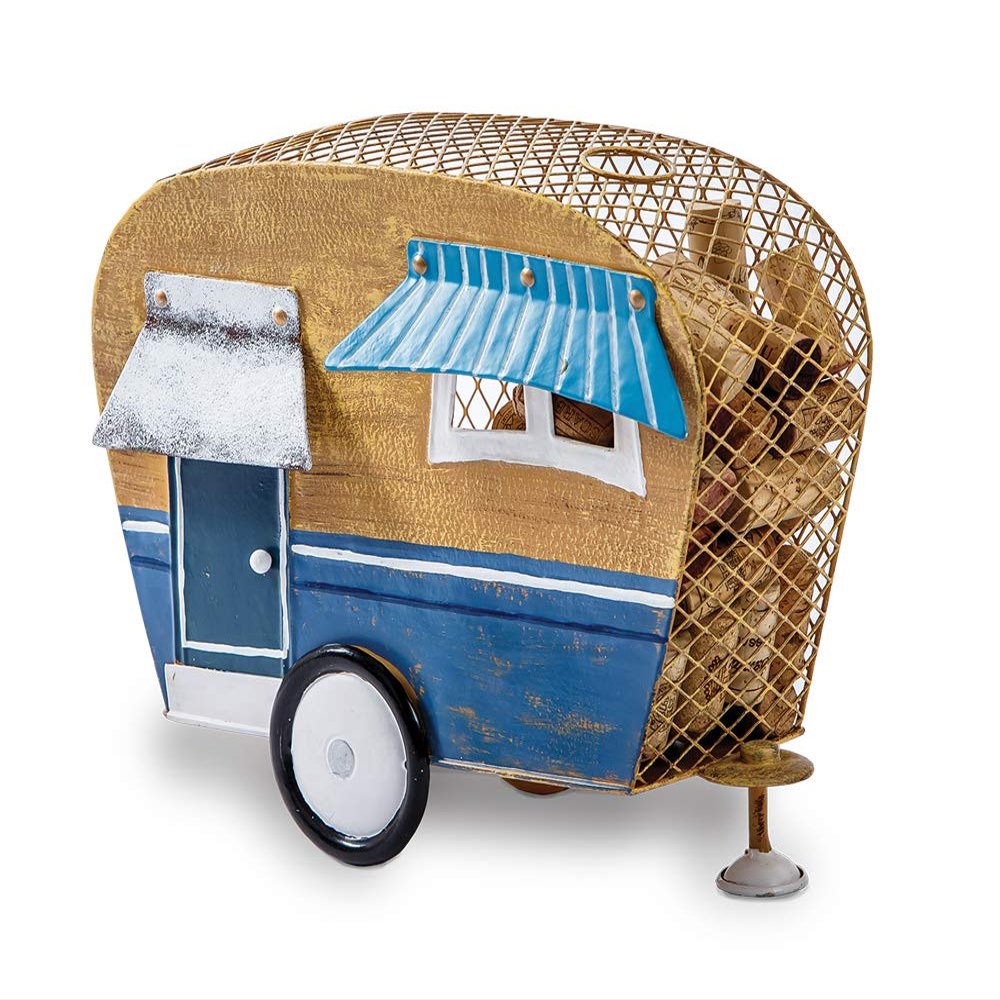 Camping Trailer Cork Caddy Cork Holder Displays and Stores over 150 Wine Corks by Picnic Plus