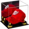 Better Display Cases Versatile Acrylic Display Case - Small Rectangle Box with Mirror and Yellow Risers 8.75" x 7.75" x 7" (A006-YR) view 1