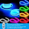 TORCHSTAR Premium 50ft RGB LED Neon Rope Light, Valentine's Day Decoration, Outdoor IP67 Waterproof, 120V UL Plug, ETL Connectable Neon Light Strip for Shop Sign, Max 2 Sets(100FT), Multicolor view 3