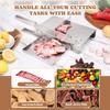 Moongiantgo Biltong Slicer Manual Meat Cutter with Scale - Stainless Steel Cutting Machine Hand Herb Root Slicer for Salami, Ham, Bacon, Vegetables, Deli, Ginseng, Fish (KD0270) view 2