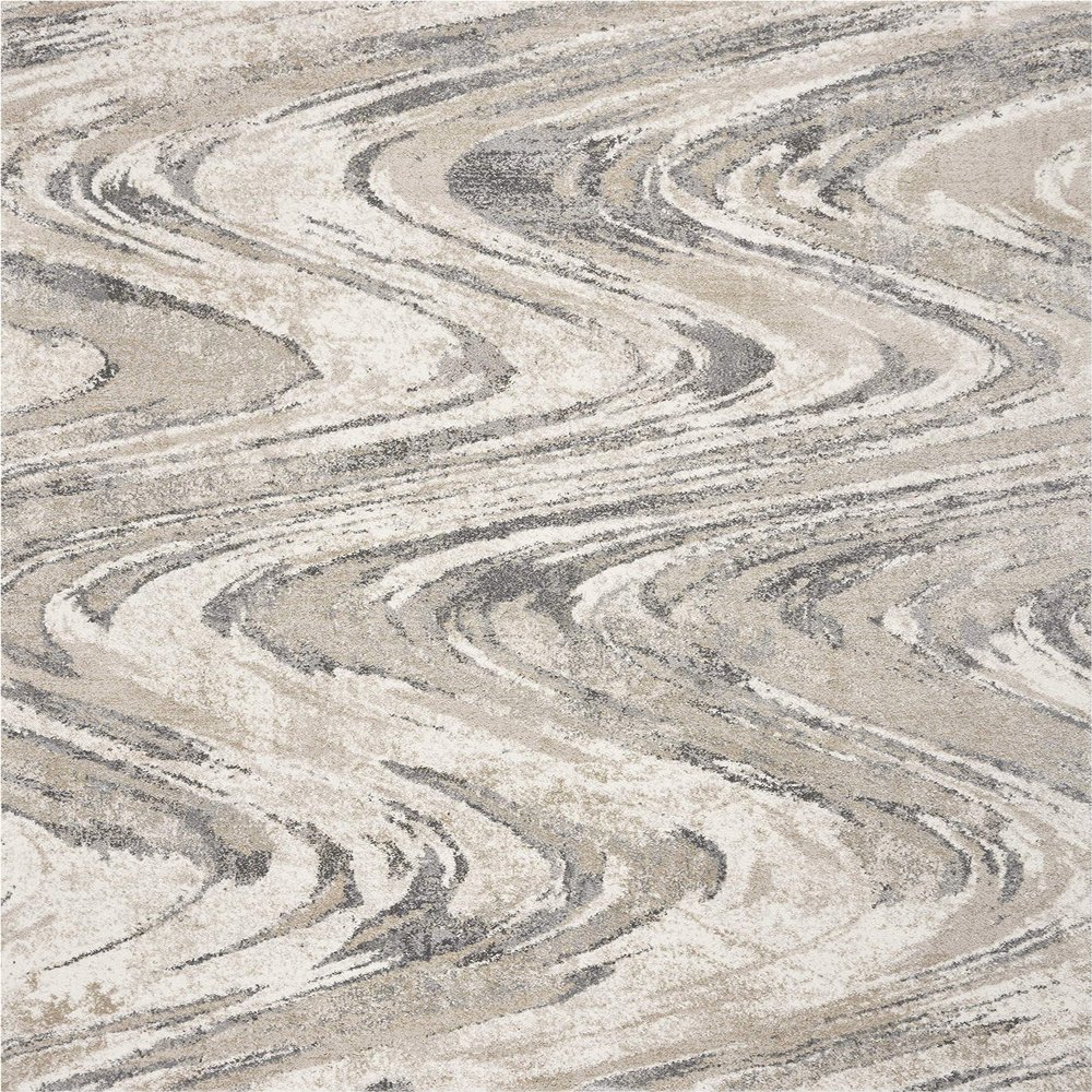 HomeRoots Polypropelene 3'3" x 4'11" Polypropylene Natural Area Rug